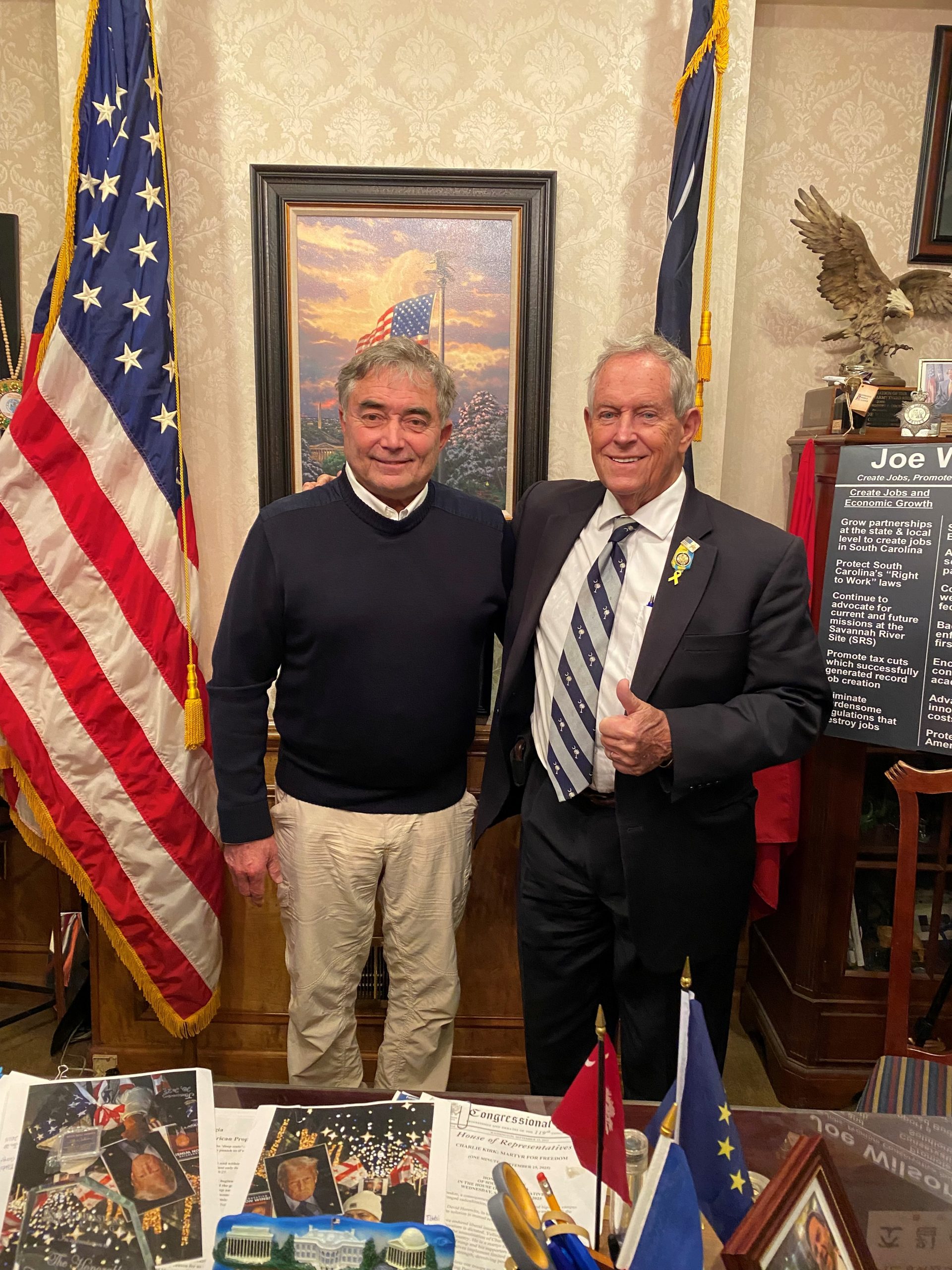 Standing Up for a Fellow Veteran: Rick Mantei and Gary McCracken Meet Congressman Joe Wilson